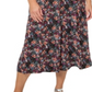 Leota Women's Skyler Floral Cropped Wide Leg Jumpsuit Black Size 1X
