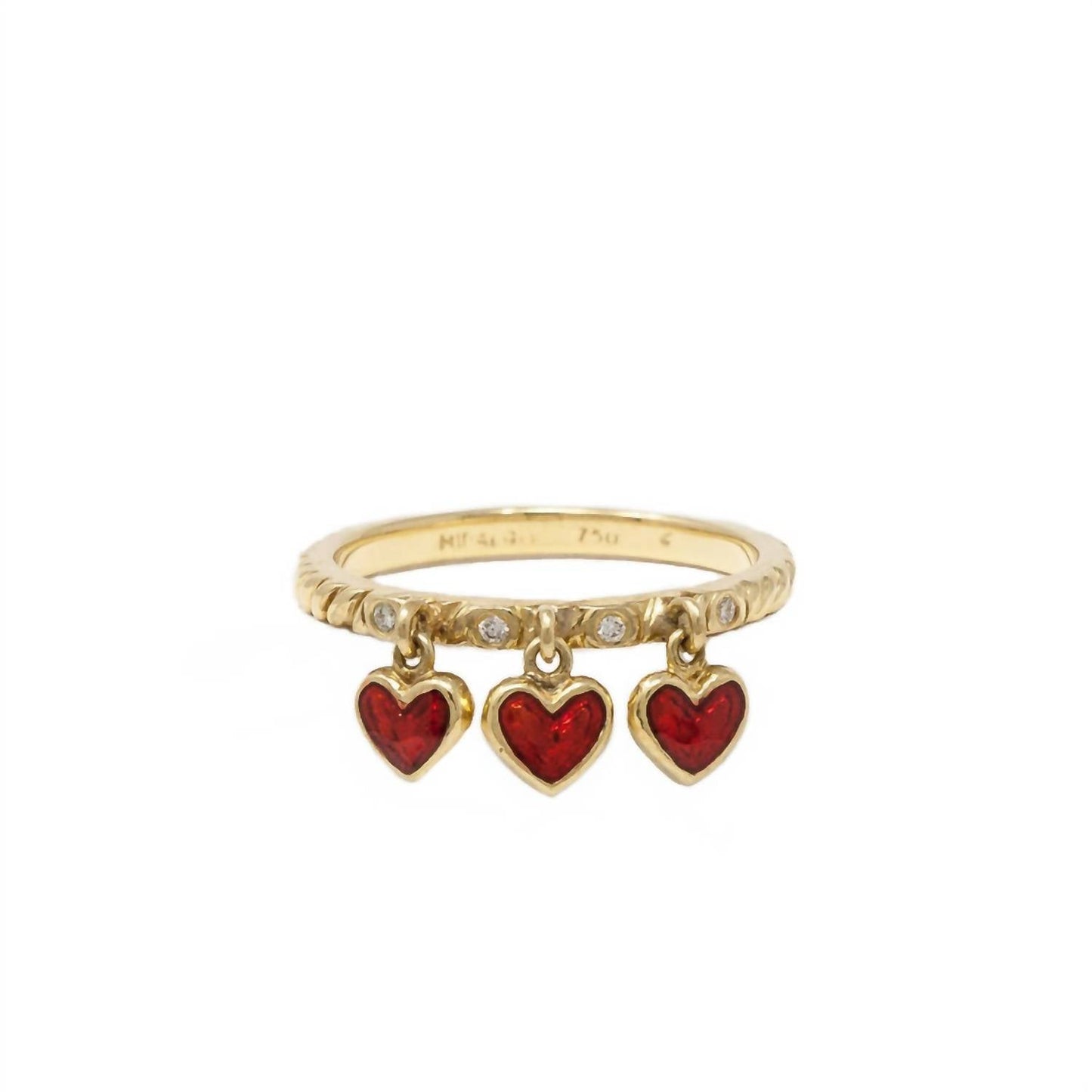 Hidalgo - Women's Dangle Heart Charm Ring