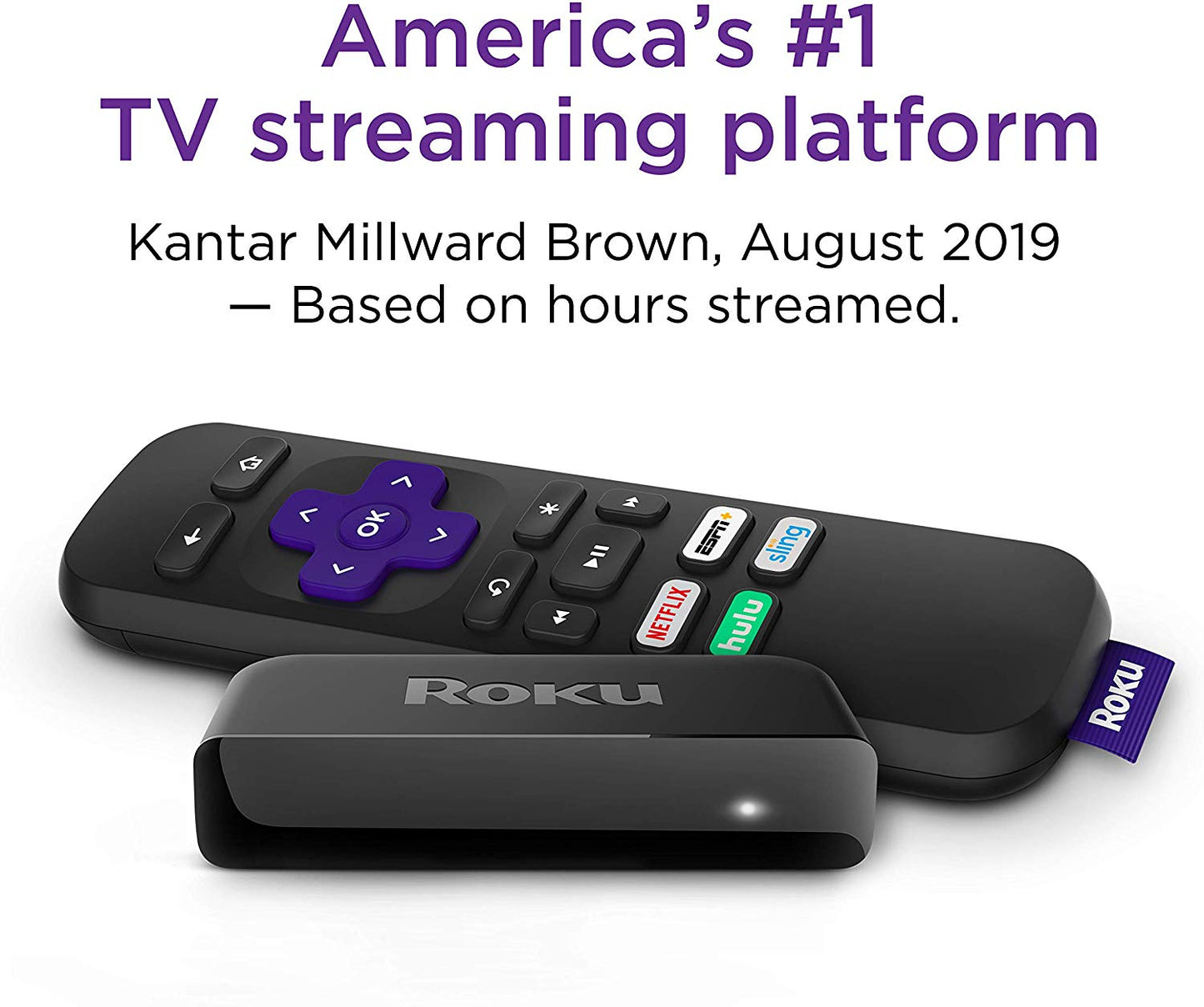 Roku Premiere HD/4K/HDR स्ट्रीमिंग मीडिया प्लेयर सिंपल रिमोट और प्रीमियम HDMI केबल