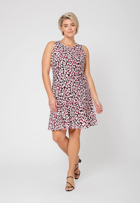 Leota Women's Calista Animal Print Dress Pink Size 3X