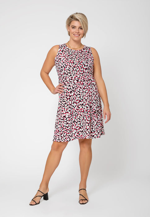 Leota Women's Calista Animal Print Dress Pink Size 3X