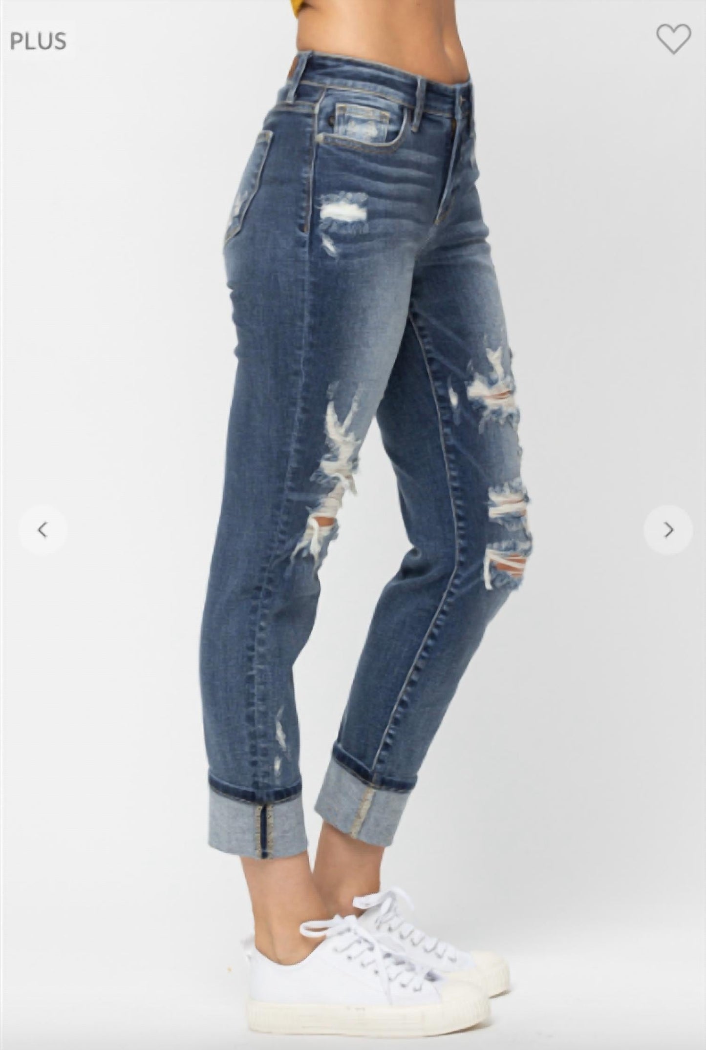 Judy Blue - Mid Rise Boyfriend Jeans - Plus