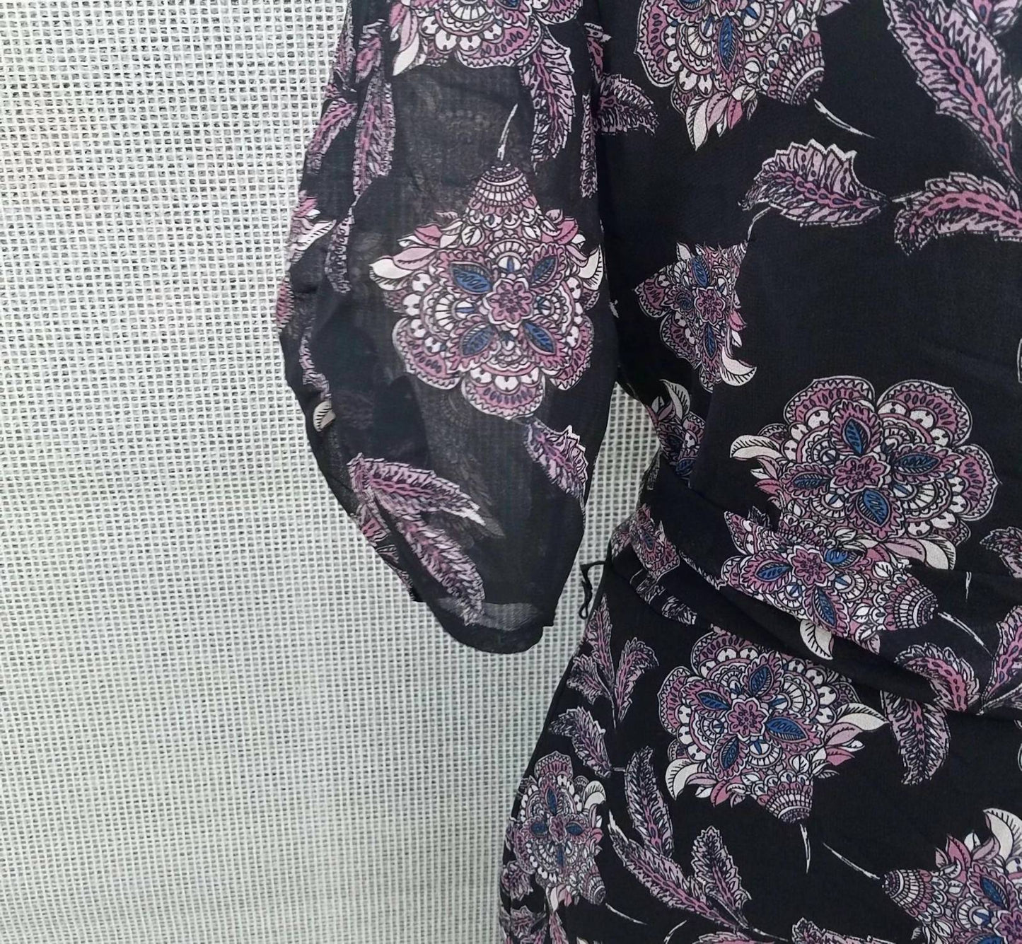 1.State - Floral Mini V-neck Wrap Dress