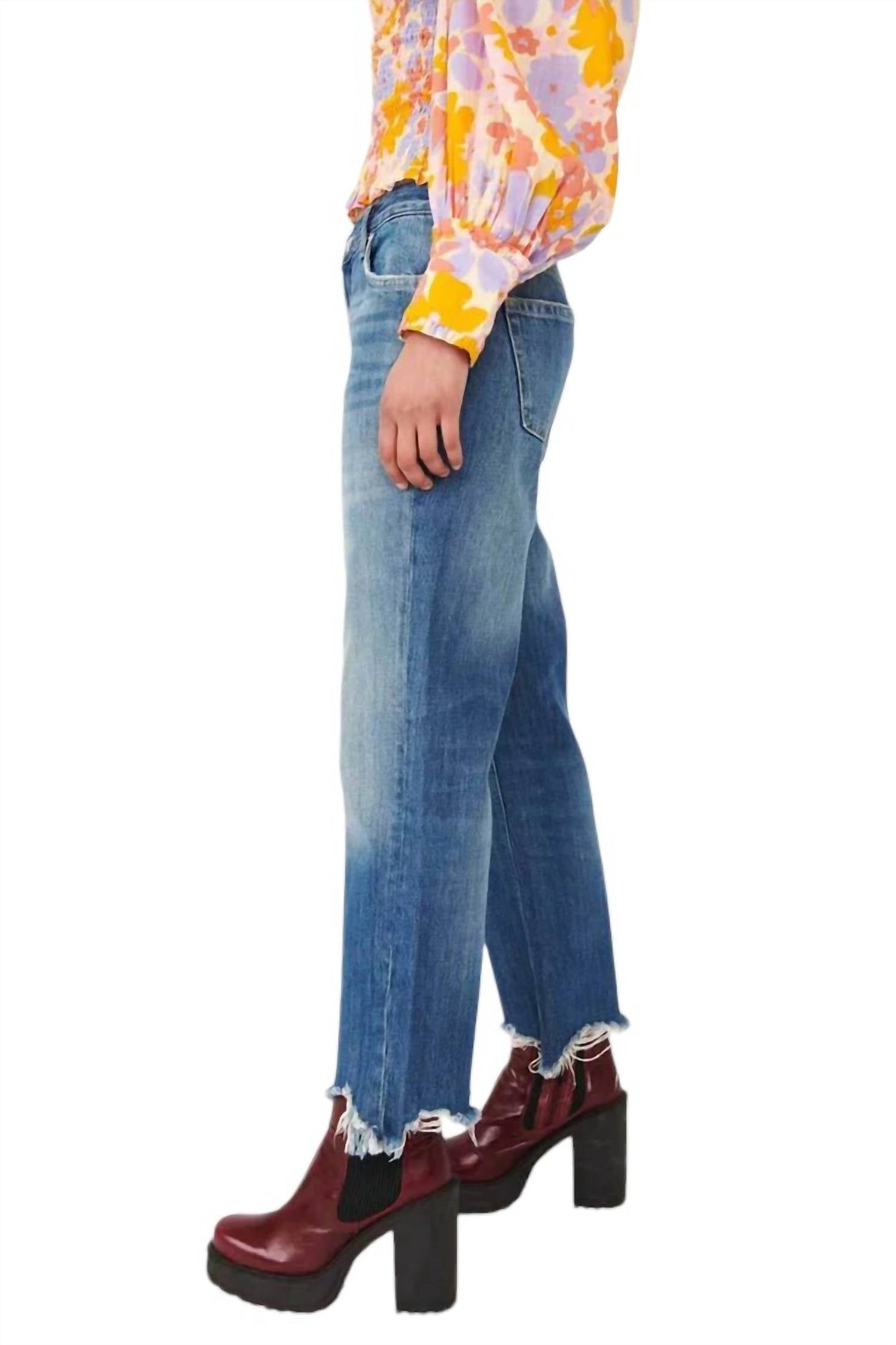 Free People - Maggie Mid Rise Straight Leg Jeans