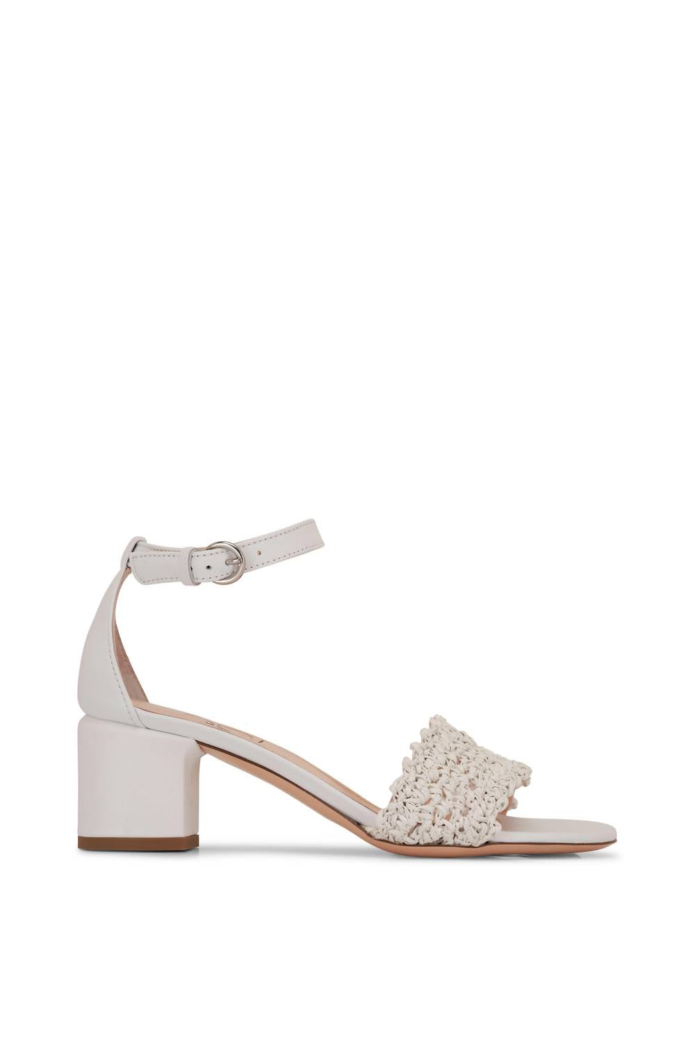 Agl - Women's Crochet Leather Block Heel Sandals