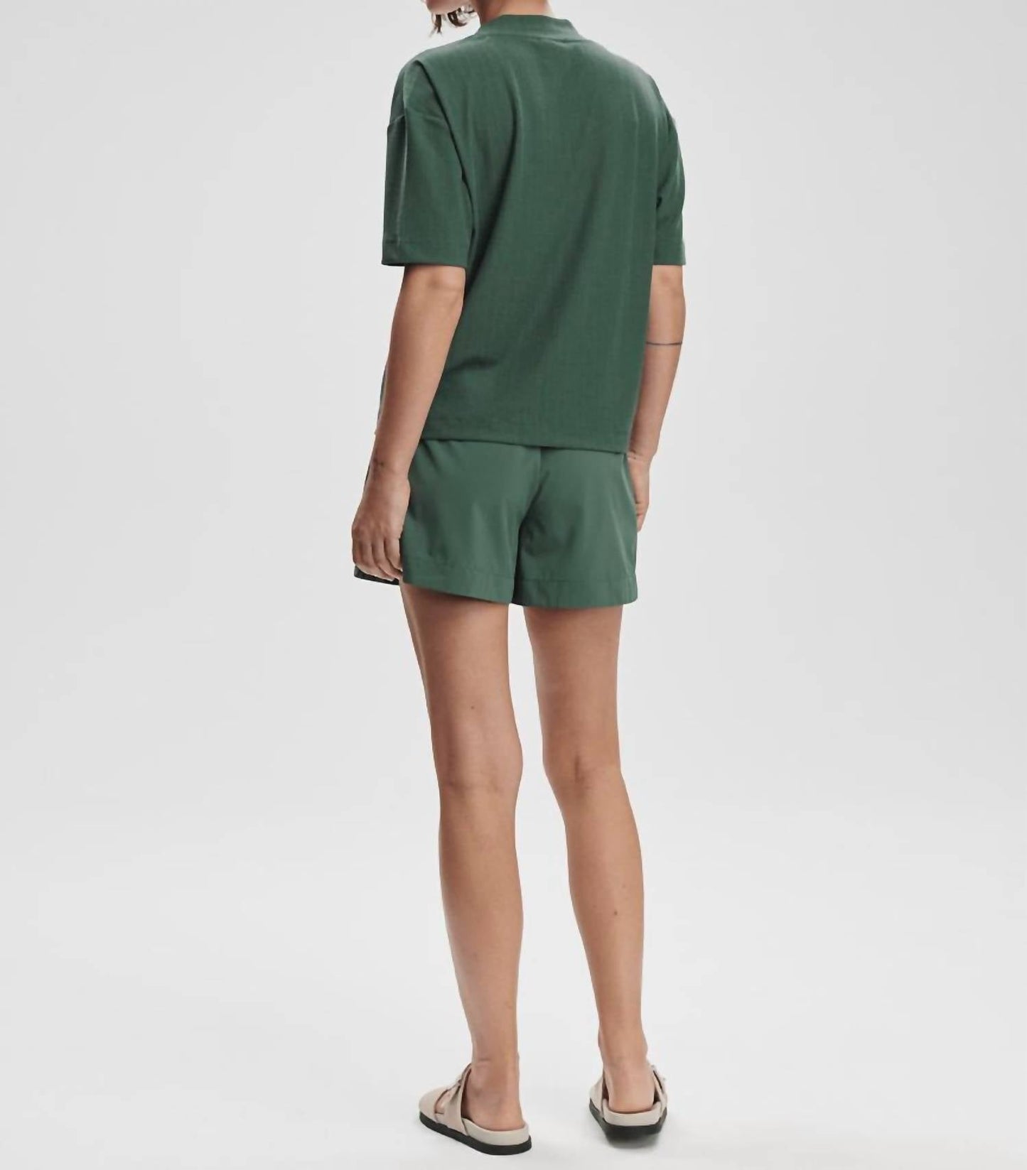 Varley - Kasey Mock Placket Rib Tee