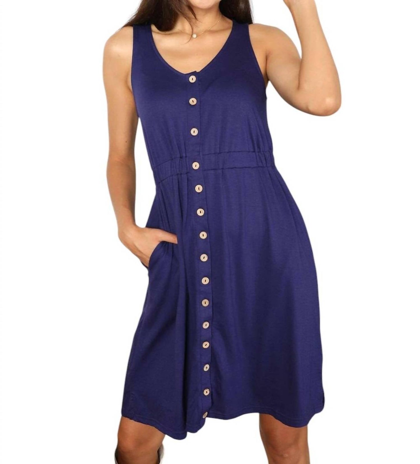 Double Take - Empire Elegance Sleeveless Dress