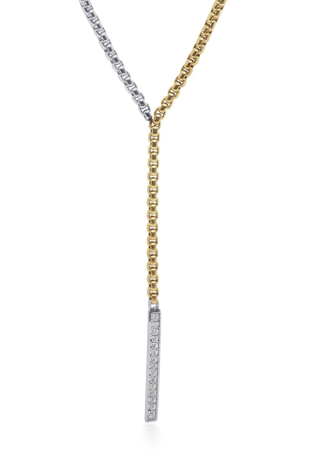 Alor - 0.08 CTS Colorblock Lariat Necklace