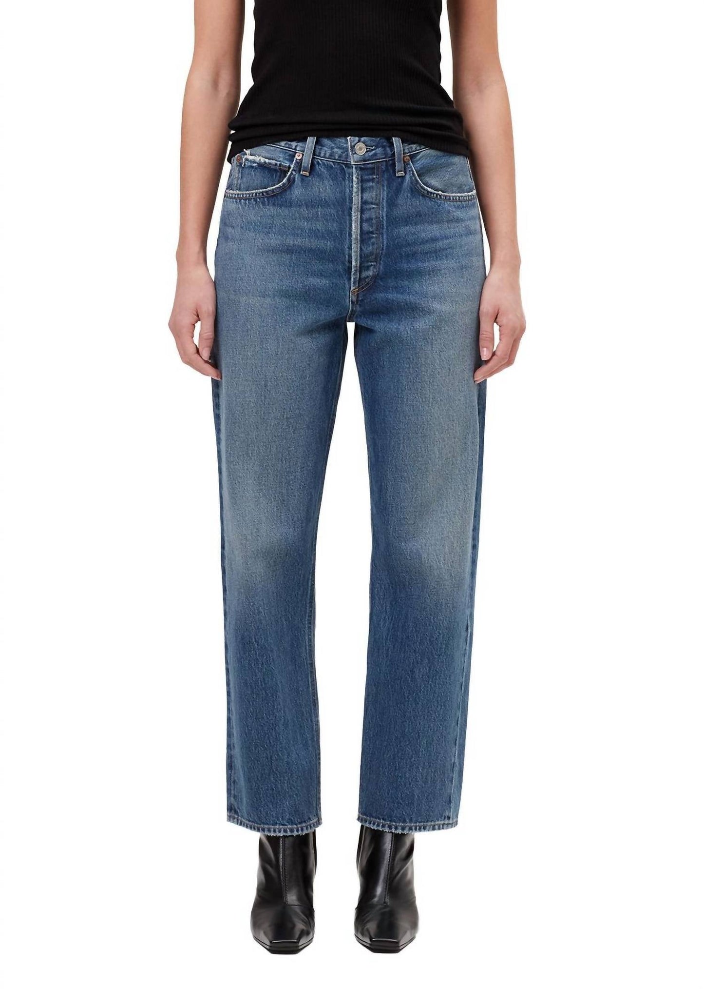 Agolde - Women's 90's Crop Straight Leg Jean