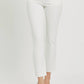 Risen - High Rise Tummy Control Raw Hem Straight Jeans