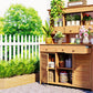 TOPMAX 65.7'' Tall Garden Potting Bench Table with Hutch