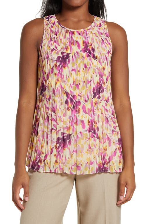 halogen-sleeveless-pleated-georgette-top-purple