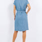 Paparazzi - Tencel Denim Short Sleeve Shirt Dress With Belt
