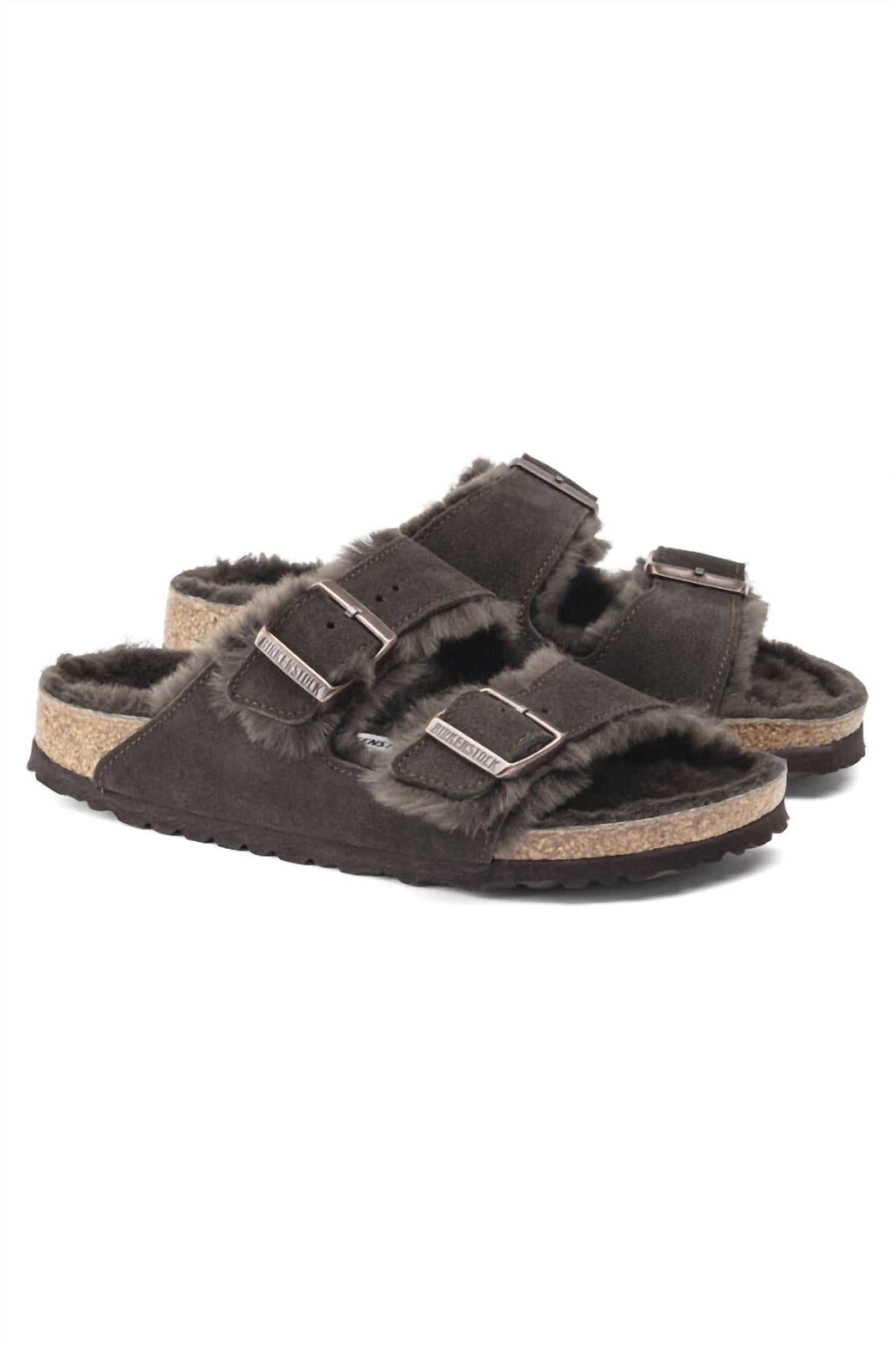 Birkenstock - Unisex Arizona Shearling Suede Leather Sandals