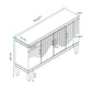 4 Door Cabinet, Large Storage For Living Room - Blue