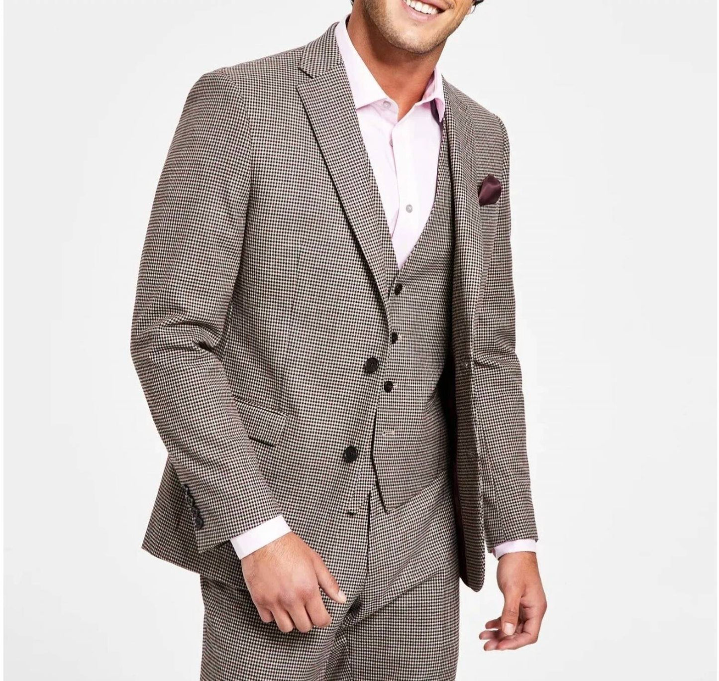 Bar Iii - Slim-fit Stretch Check Suit Jacket