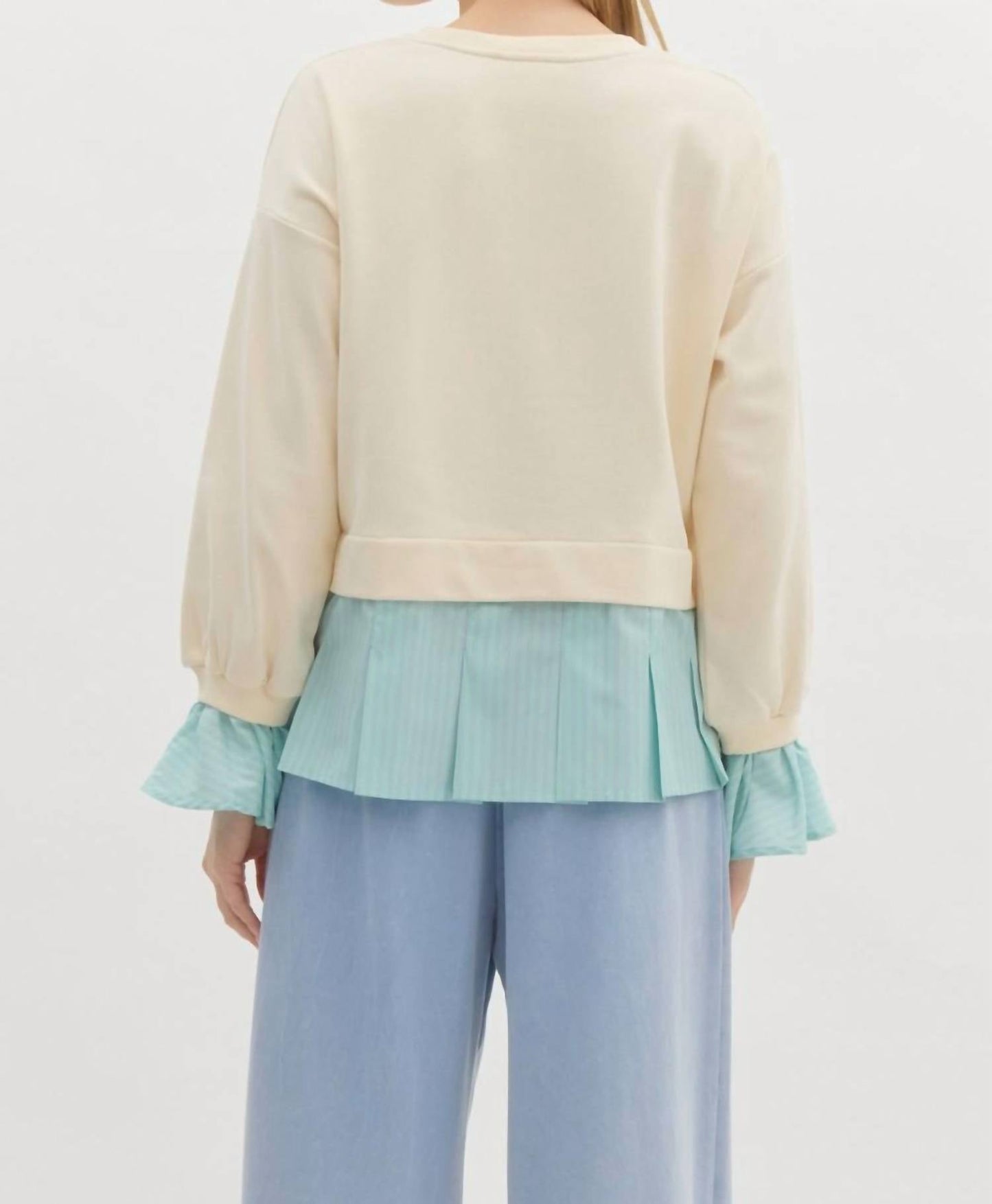 Entro - Long Sleeve Twofer Pullover