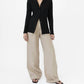 Dāl The Label - Rib Knit Collared Cardigan