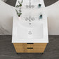 Modern Rectangular Single Vanity Top With Overflow And 3 Faucet Holes - White