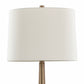 Diana 29" Contemporary Metal Table Lamp Set - Matte Golden Bronze & White Linen Shade