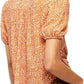 Free People - Celia Print Short Sleeve Blouse