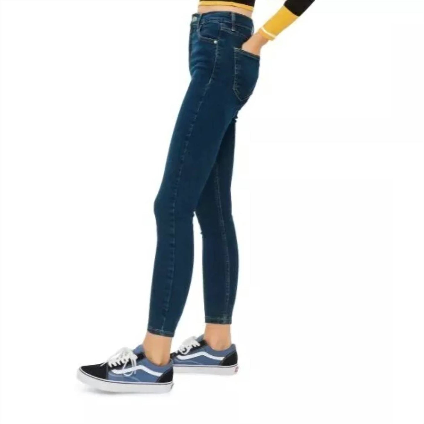 Topshop - High Rise Jamie Moto Skinny Jeans