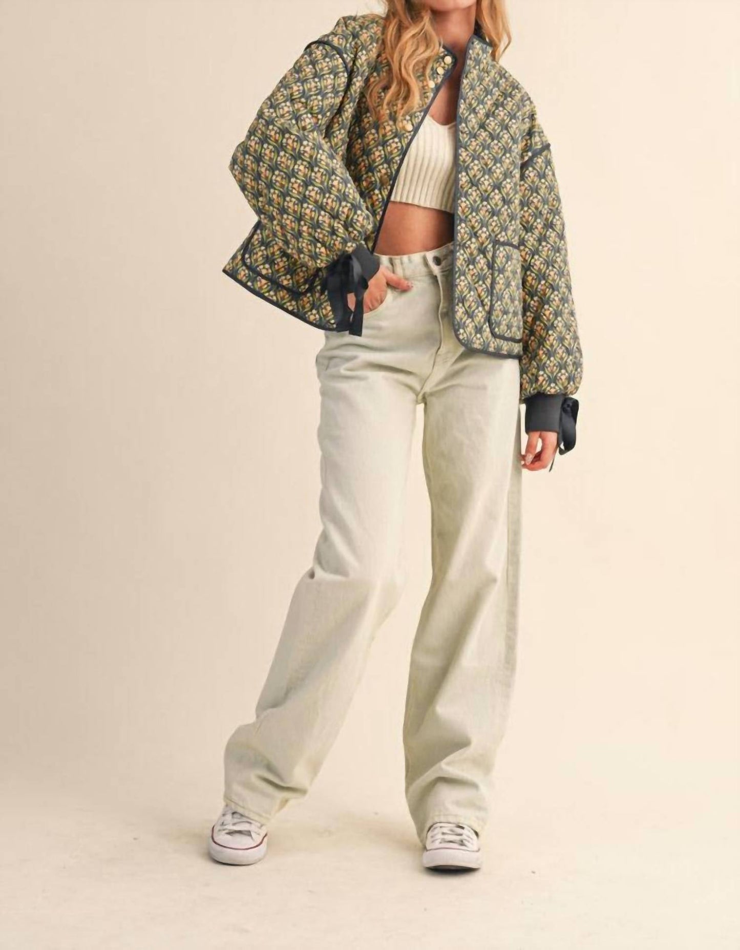 &Merci - Level Up Floral Quilted Jacket