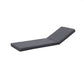 Lounge Chaise Set in Black Acacia Wood with Water-Resistant Cushions