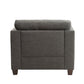 Laurissa Light Charcoal Linen Chair with 3 Pillows