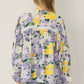 Entro - Floral Crochet Trim Blouse