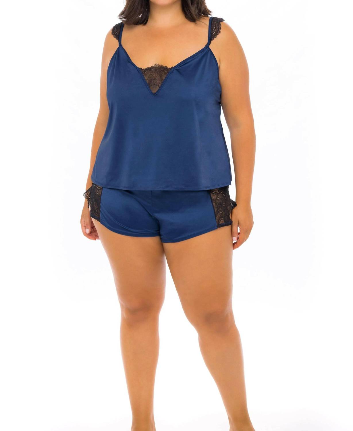 Oh La La Cheri - Saskia Lace Camisole & Short Set - Plus