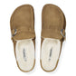 Birkenstock - महिलाओं के बकली शियरलिंग स्लिप ऑन शूज़