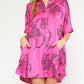 Entro - Satin Cheetah Print Mini Dress