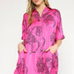 Entro - Satin Cheetah Print Mini Dress