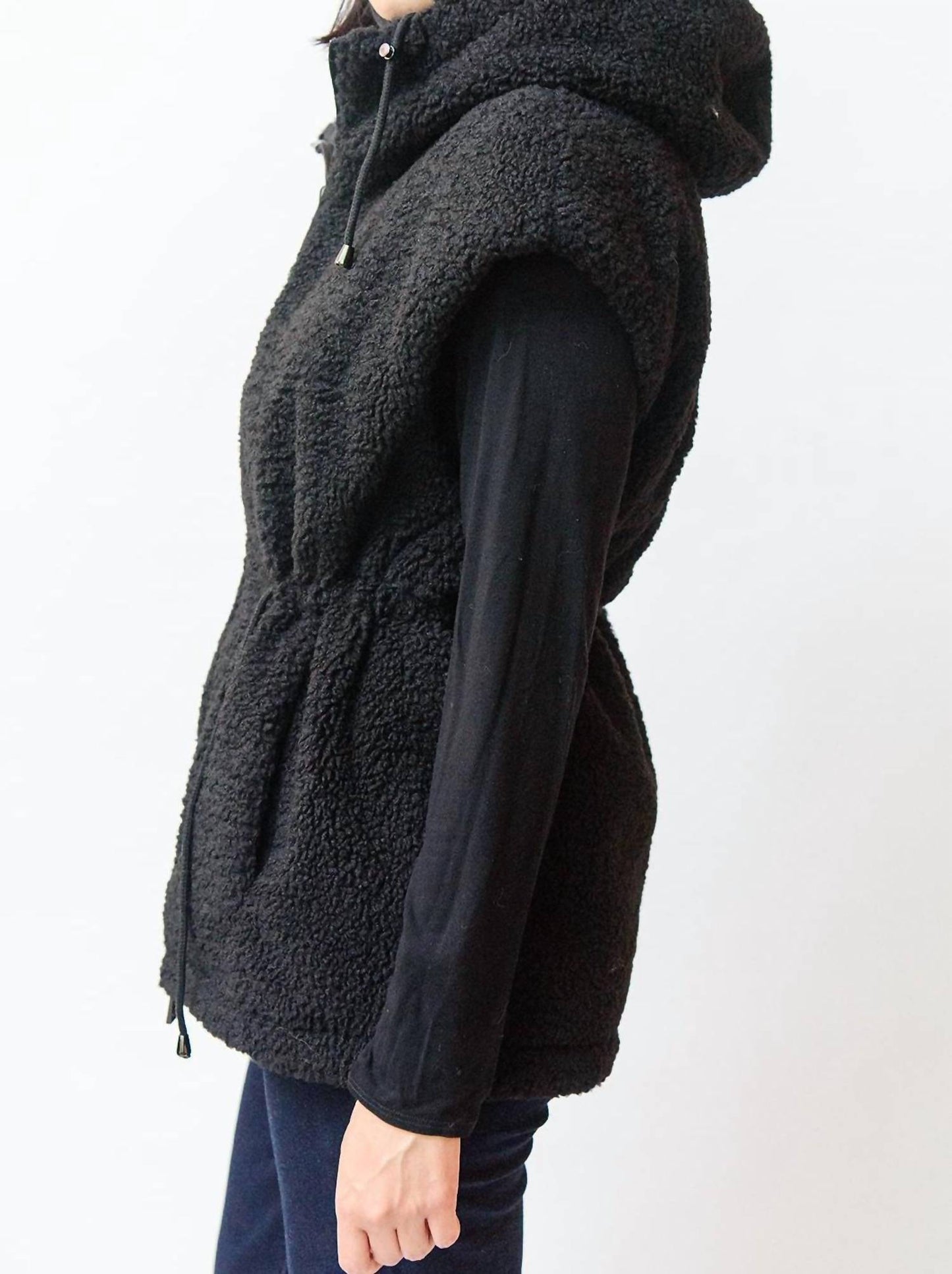 Jocelyn - Shearling Reversible Hooded Vest