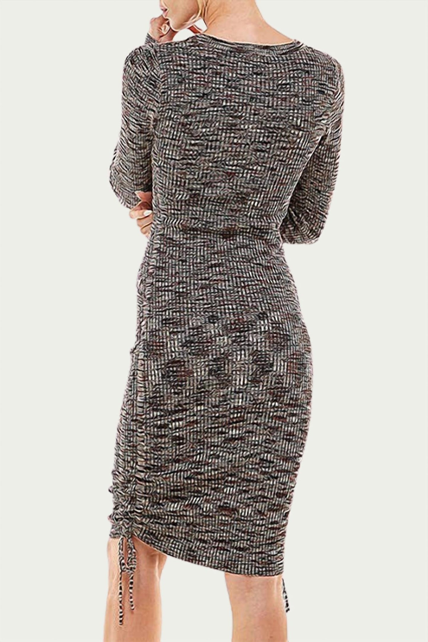 Acoa - SPACE-DYED RIBBED-KNIT MINI DRESS