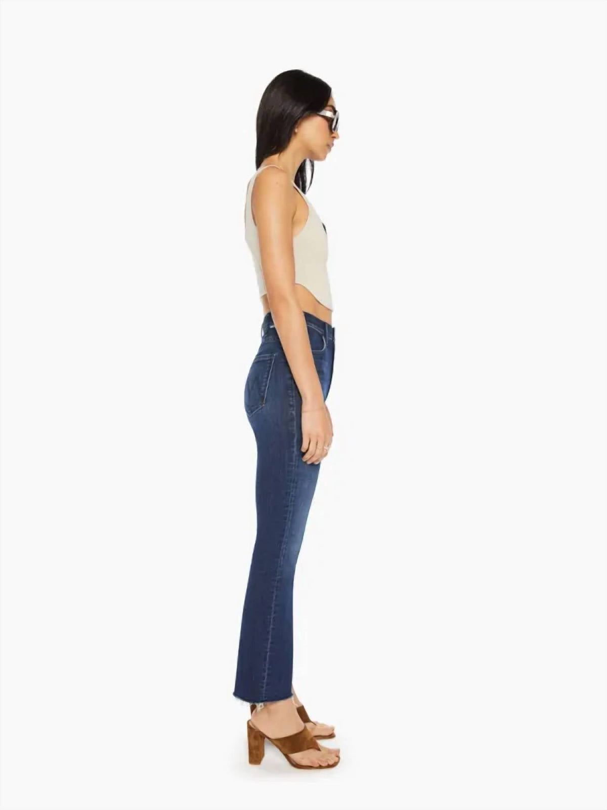 Mother - The Hustler Ankle Fray Flare Jeans