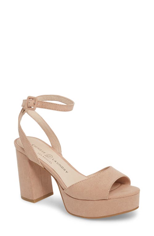 Chinese Laundry Theresa Platform Sandal in Dark Nude