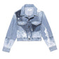 Frame - CROPPED PATCHWORK JACKET