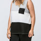 Entro - Color Block Waffle Knit Tank Top