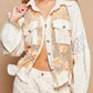 Pol - Flower Detail Button Down Top