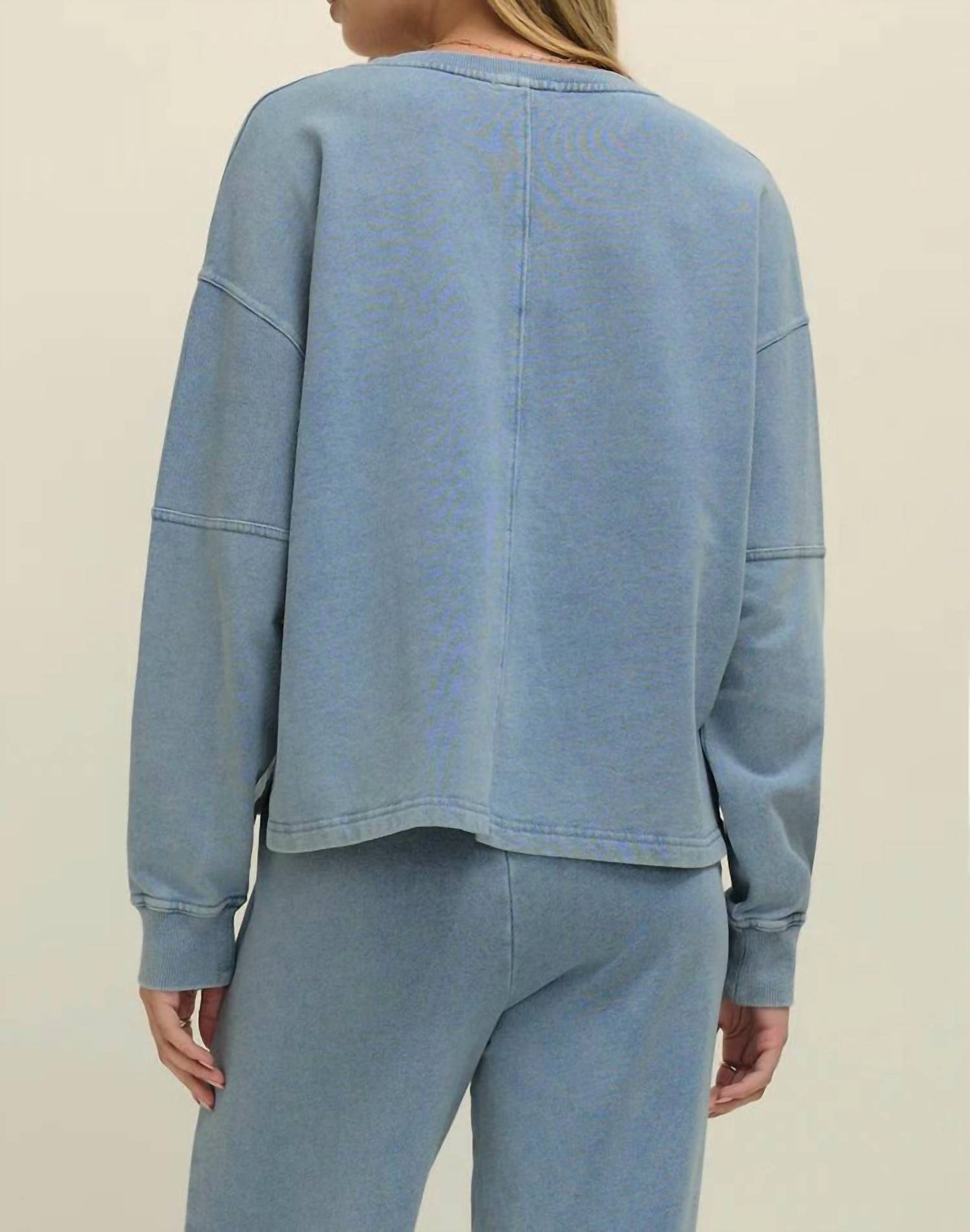 Z Supply - Delphine Knit Denim Sweatshirt