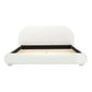 Upholstered Simple Modern Bedroom Bed With Curved Headboard