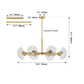 36" Modern Gold 8-Light Sputnik Chandelier with Clear Glass Shades