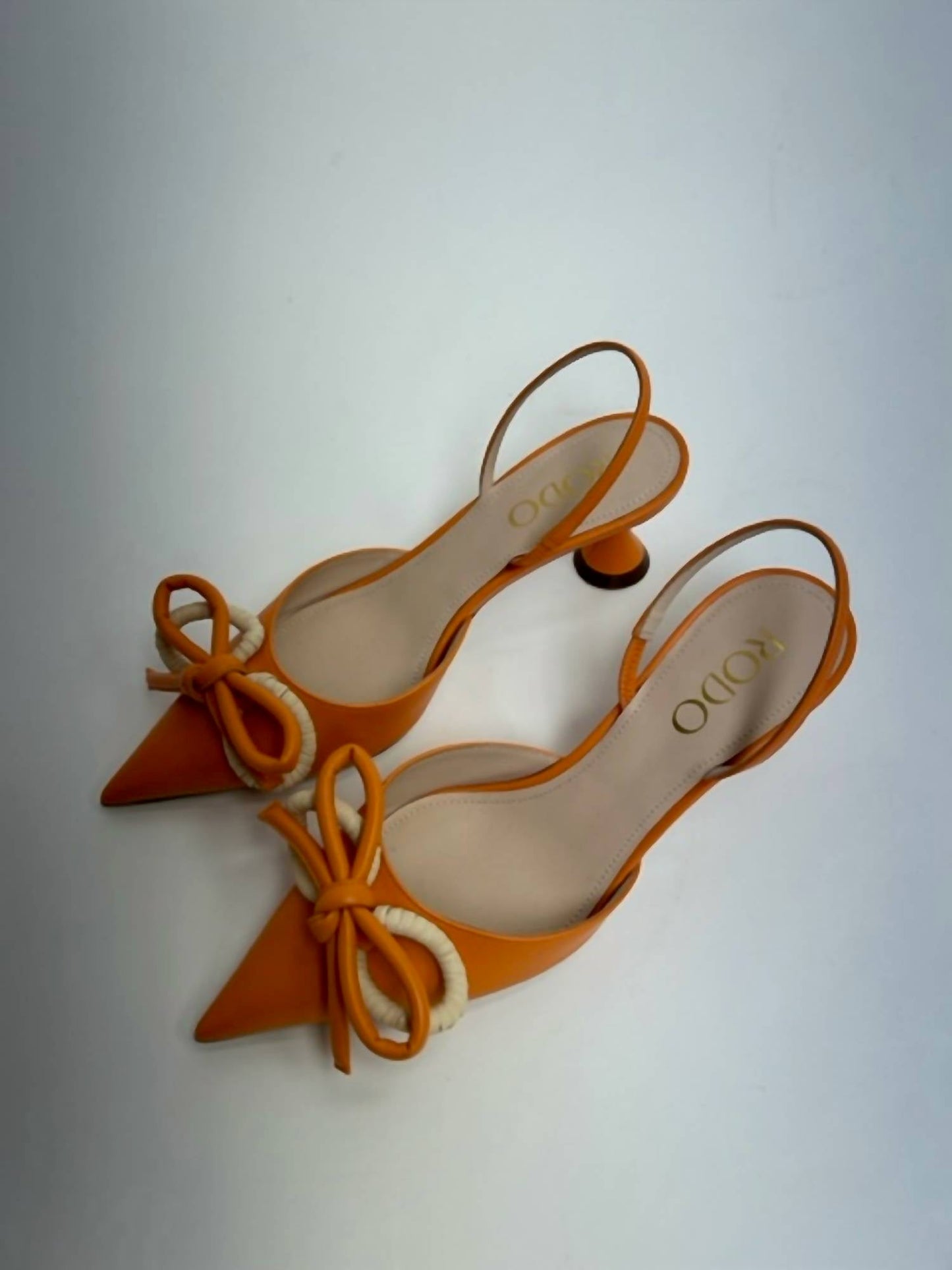 Rodo - SLING BACK CALF/RAFFIA BOW