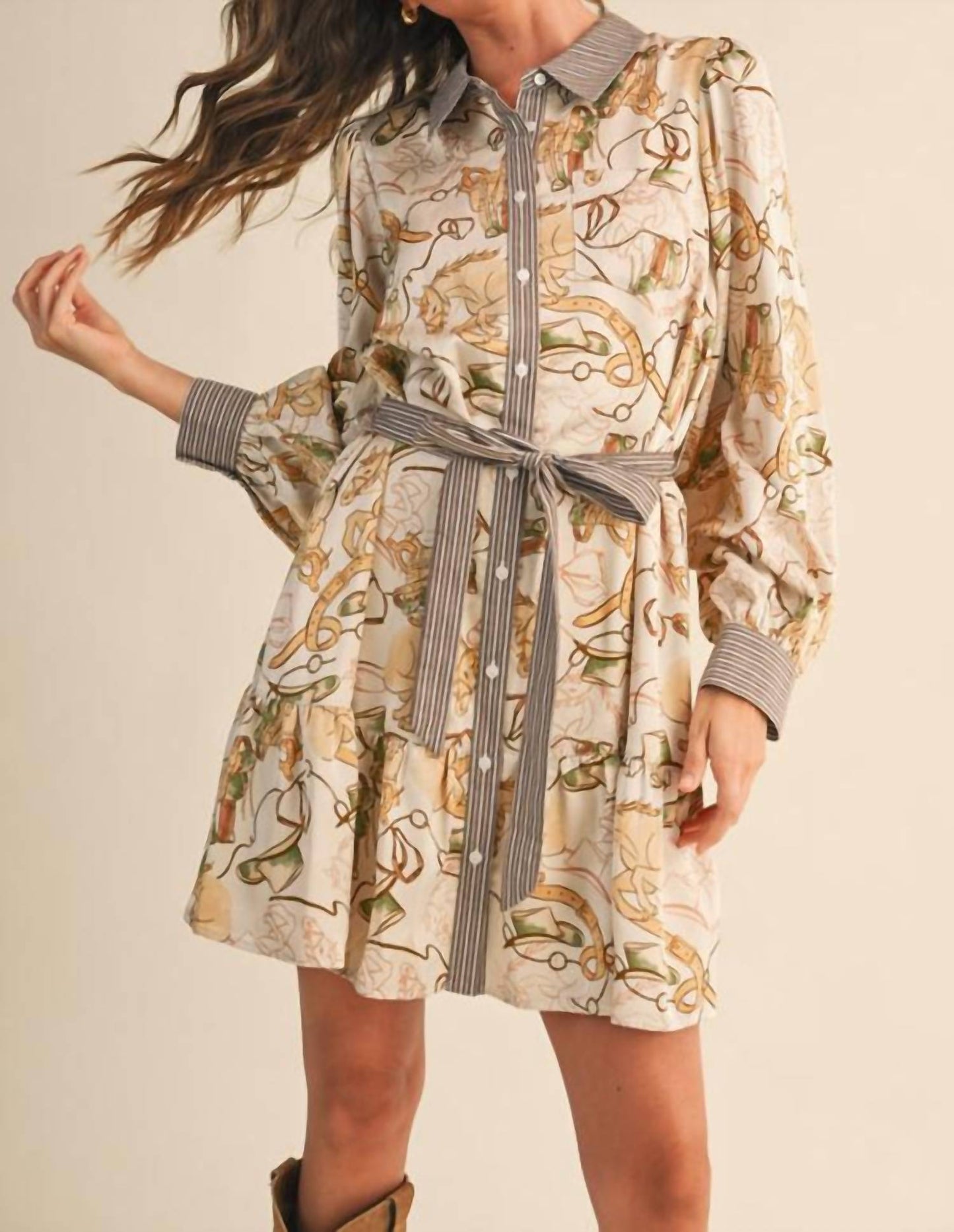 &Merci - Wild West Belted Dress