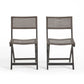Bistro Foldable Chair With Wicker Backrest