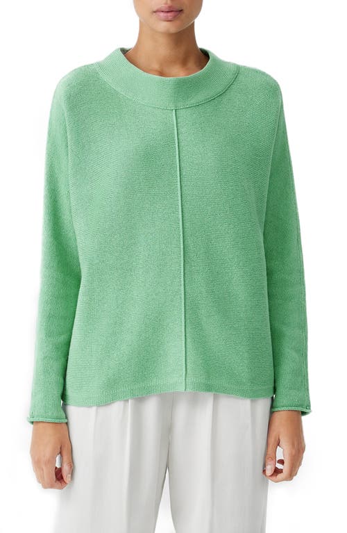 eileen-fisher-mock-neck-dolman-sleeve-organic-cotton-recycled-cashmere-sweater-in-sea-glass-size-x-large