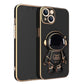 3d Astronaut Electroplated Anti-drop Phone Case with Stand