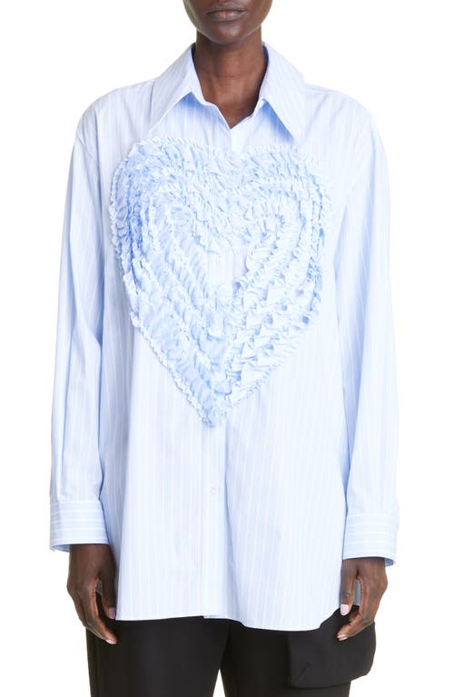 simone-rocha-womens-ruffle-heart-stripe-cotton-shirt-blue